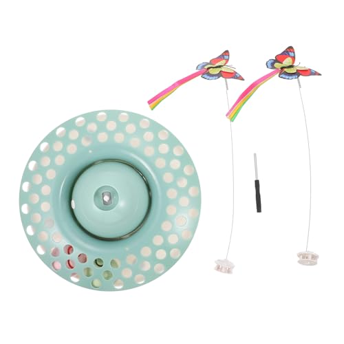 minkissy 1 Set Katzenspielzeug Toys Cat Interactive Plaything Cat Wand Toys Dog Animatronic Toys Rail Twirler Toy Twerking Toys Pet Supplies ABS Butterfly Cat to Rotate Indoor Cat