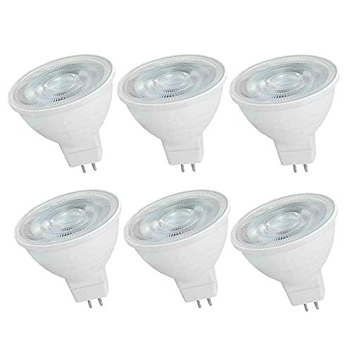 OUGEER 6 Stück MR16 LED-Leuchtmittel 6W AC 220-240V LED GU5.3 Entspricht 60W MR16 Halogenlampe Warmweiß 3000K MR16 LED-Strahler GU5 3 600 Lumen Nicht Dimmbar