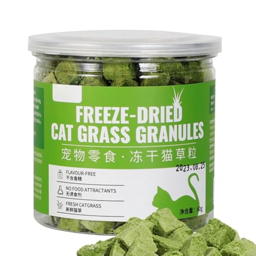 XAGMODSHN Catnips Gras-Snack für Katze Kätzchen Entfernungs-Leckerlis gefriergetrockneter Snack Katzen-Leckerlis