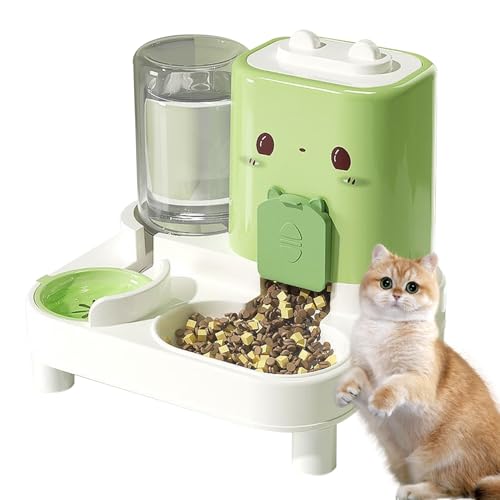 Automatischer Katzenfutterautomat 2 In 1 Automatischer Futterautomat Für Haustiere Abnehmbarer Wasserspender Für Kätzchen Welpe Zu Hause Trinken