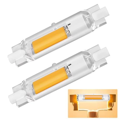 Dvnoua R7S LED 78mm Dimmbar Warmweiß 3000K 2000LM 20W R7S LED Lampen Ersatz für 200W Halogenstab 78mm Led Stab Kein Flackern 360 Abstrahlwinkel Beleuchtung für Zuhause 2er Pack