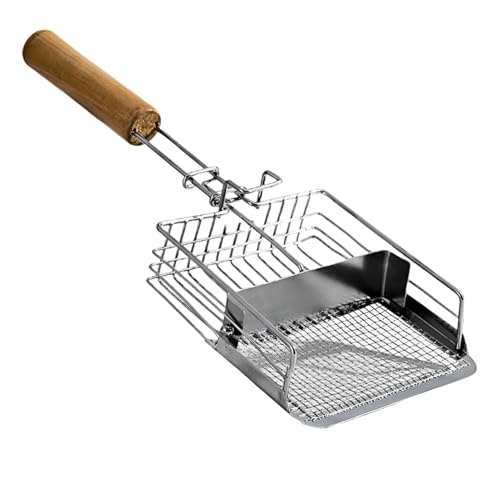 Streuschaufel Katzensandschaufel - Holzgriff mit Haken für Reisen und Reinigung