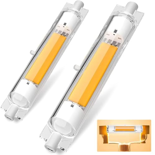 Dvnoua R7S LED 118mm Dimmbar Lampen 30W R7S LED 118mm Ersatz für 300W J118mm Halogenstab Stab Warmweiß 3000K 3000 Lumen Kein Flackern 360 Abstrahlwinkel 2er Pack