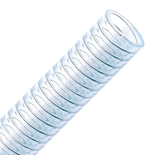 FLEXTUBE FT-S 19mm 3 4 Zoll 30m - PVC Spiralschlauch als Saugschlauch und Druckschlauch mit Stahlspirale Lebensmittel Schlauch transparent