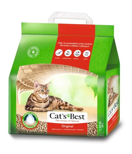 Cat s Best Original Katzenstreu 100% pflanzliche Katzen Klumpstreu mit maximaler Saugkraft bekämpft Gerüche natürlich aktiv 10l 4 3kg