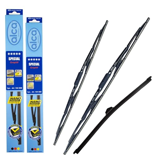 Kompatibel mit Opel Viva 2015-2018 alca Special Scheibenwischer Wischerblätter Set Vorne 61cm 35 6cm Hinten 22 9cm K AS2414H9K
