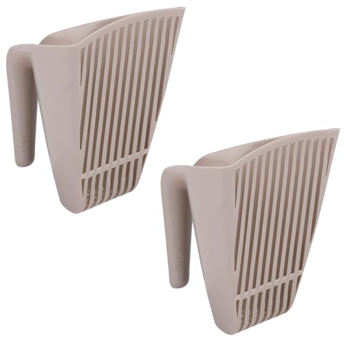 2er Set Katzenschaufel für Katzenklo Katzenstreuschaufel Streuschaufel für Katzenstreu Katzenklo Schaufel für einfache Reinigung