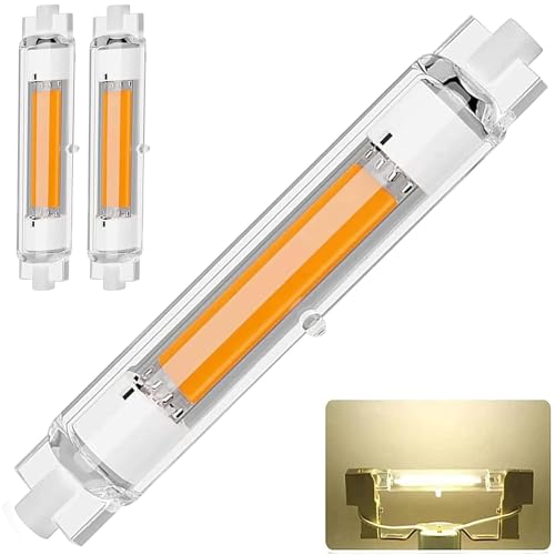 R7S LED 118mm Dimmbar 30W Lampen R7S COB LED Glühbirne Ersatz für 300W Halogen Leuchtmittel Stab Naturweiß 4000K 3000LM Kein Flackern 360 Abstrahlwinkel 2er Pack