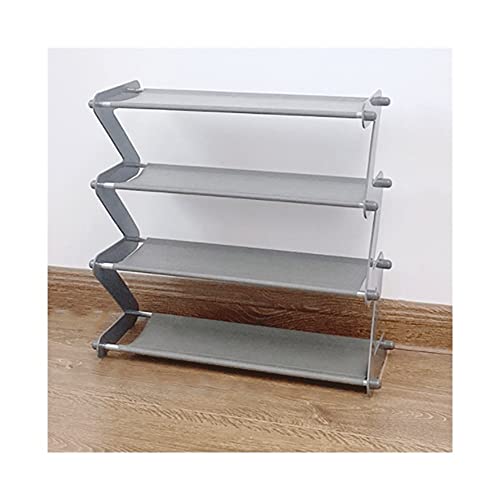 ZQDMYT Schuhregal Schuh Rack Schrank Home Wohnheim Schuhständer Nicht gewebt Stoff Schuhregal Einfache Installation Schuh Lagerschrank 17.5in Platzsparend Color Grau