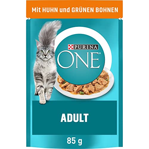 PURINA ONE Adult Katzenfutter nass zarte Stückchen in Sauce mit Huhn 26er Pack 26 x 85g