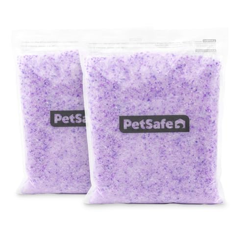 PetSafe ScoopFree Premium Nicht-Klumpende Kristall-Katzenstreu - Geruchskontrolle Haftet Nicht an den Pfoten Staubfrei - Lavendel 2-Pack