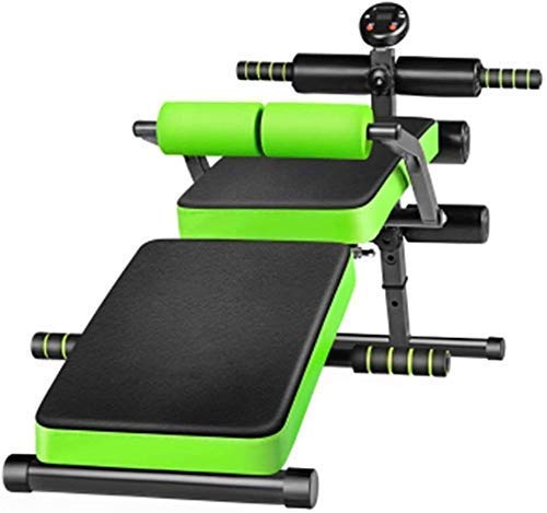 XDLEDMKIZ Sit-up-Board Heimfitnessgerät schlanke Kunststoffbeine Bauchmuskeltraining Hantelbank klappbare Sportbank