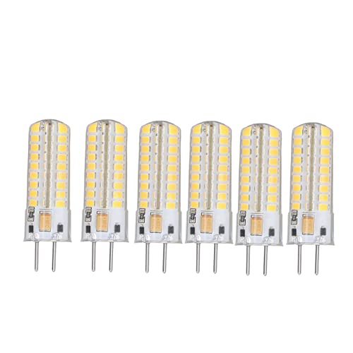 Haofy 6 Stück GY6.35 LED Birne 7W AC DC12V 700lm 72 LED 360 Grad LED Mais Glühbirne Pendelleuchten Deckenleuchten Magnetische Waschmaschine Türhalter Warmes Licht