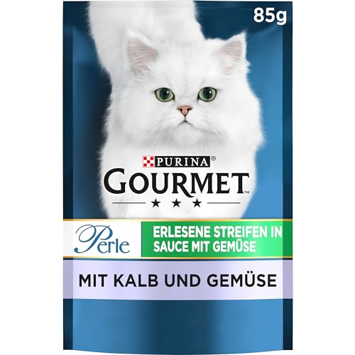 Gourmet Gourmet PURINA GOURMET Perle Erlesene Streifen mit Gemüse Katzenfutter nass mit Kalb und Gemüse 26er Pack 26 x 85g