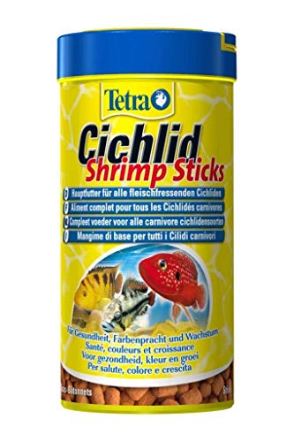 Tetra Buntbarsch-Garnelen Sticks Alleinfuttermittel für alle Fleischfressende Buntbarsche Fisch 85 250ml