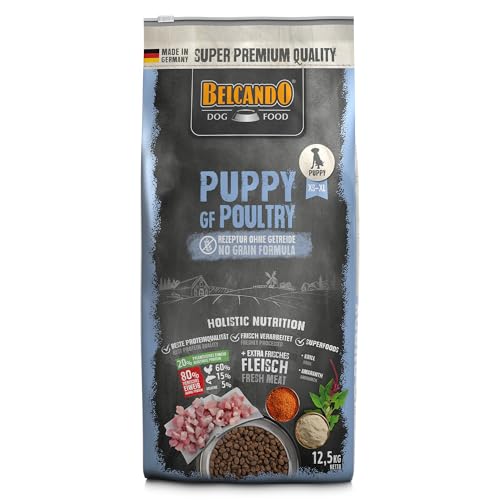BELCANDO Puppy GF Poultry 12 5 kg getreidefreies Welpenfutter Welpenfutter ohne Getreide Alleinfuttermittel für Welpen bis 4 Monate