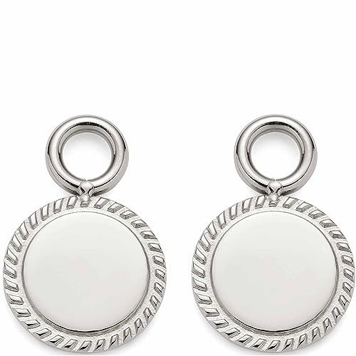 Leonardo Jewels Luisa Beauty s Charms Anhänger 2er Set aus Edelstahl silberfarben geeignet Gravur und passend Kreolen Schmuck Geschenk Frauen 023248