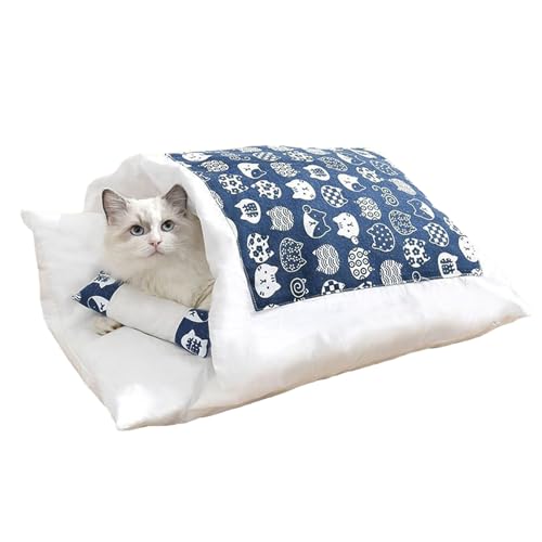 HESHS Katzen-Kuschelsack Katzenbett-HÃ¶hlen-Schlafsack Fluffy Pets Sleep Zone KuschelhÃ¶hle Abnehmbare und waschbare Schlafzone-KuschelhÃ¶hle fÃ¼r Welpen und KÃ¤tzchen im Innenbereich mit