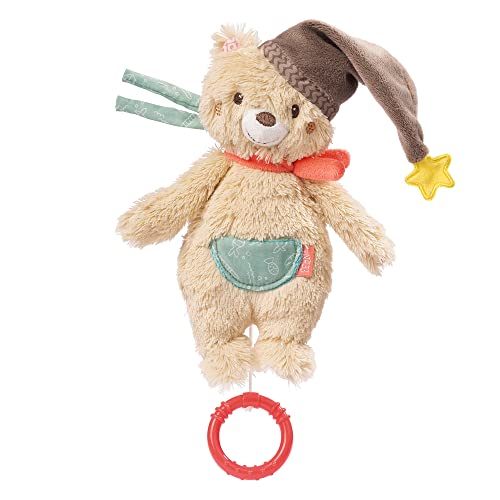 Fehn Spieluhr Baby Einschlafhilfe Bär - Kuscheltier mit sanfter Einschlafhilfe Melodie Brahms Wiegenlied - Babyspielzeug für Unterwegs und Zuhause - Musikspielzeug für Babys und Kleinkinder