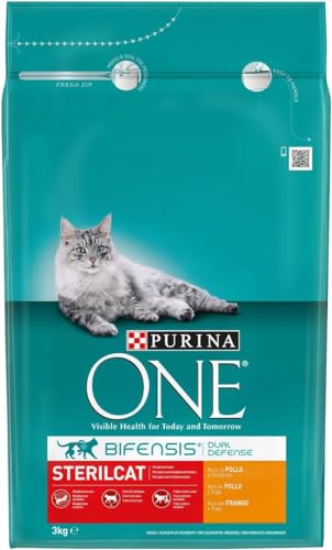 PURINA ONE Bifensis Katzenfutter für Erwachsene sterilisiert mit Huhn 2 8 kg Beutel