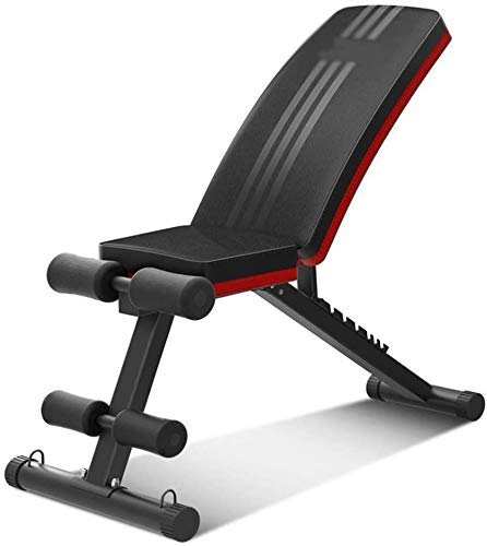 XDLEDMKIZ Hantelbank Heimfitnessbank Kurzhantelbank Multifunktions-Fitnessstuhl Sit-up-Board kommerzielle Hantelbank Bauchmuskeltrainer klappbar