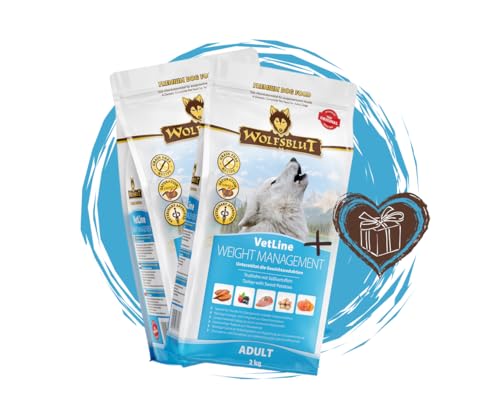Wolfsblut Vetline Hundefutter - Weight Management 2x2kg - Sparbundel Sparpaket - inklusive Warnicks Tierfutterservice Hundesnack Goodie