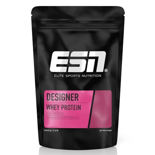 ESN Designer Whey Vanilla 1kg Bis zu 23g pro Portion Ideal zum Muskelaufbau  erhalt geprüfte Qualität   made in Germany