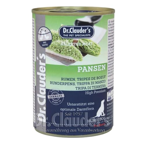 Dr. Clauders Selected Meat mit Pansen 6X 400g Hundefutter