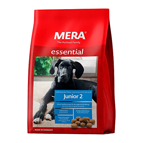 MERA essential Junior 2 Hundefutter trocken für Junghunde Trockenfutter mit Geflügel Protein gesundes Futter für junge Hunde ab dem 6. Monat ohne Weizen 12 5 kg