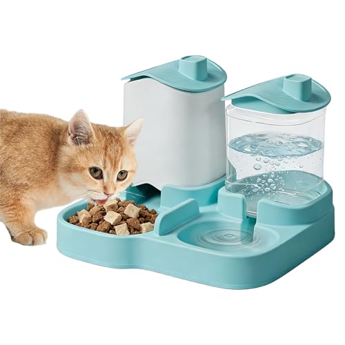 Automatischer Futterautomat Und Wassertränke Für Katzen Auslaufsichere Schüssel - Futter- Und Wasserspender Für Katzen Zur Fütterung Von Hund Welpe Kleintieren