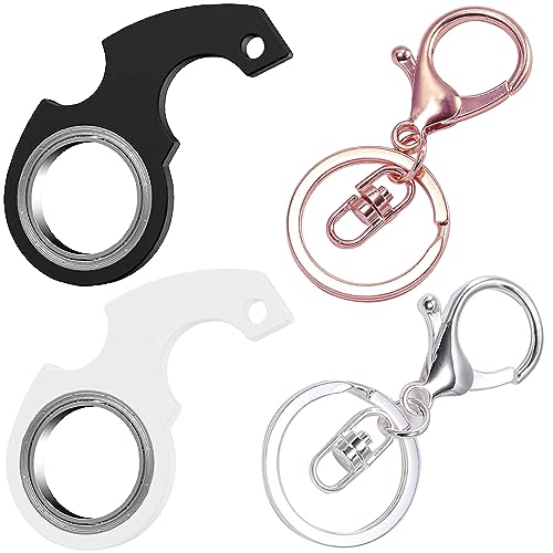 BOZLIY Schlüsselanhänger Spinner Fidget Ring Spielzeug Schlüssel Spinner Mit Metall-Schlüsselanhänger Key Spinner Keychain Spinner Flipping Spinning Schlüsselanhänge Toys Für Kinder Und Erwachsene