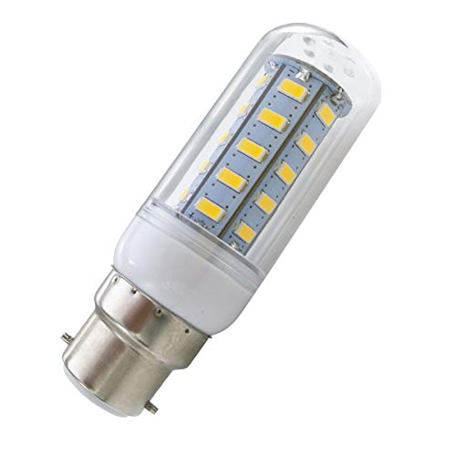 Aoxdi 1 Stück LED Lampe mit B22d Sockel 6W Warmweiß 36 SMD 5730 B22d LED Mais Leuchtmittel B22d Bajonett Glühbirne AC220-240V