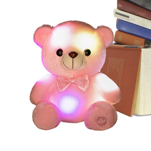 Leuchtendes Kuscheltier Strahlende Weiche Süße Raumdekoration - Weiches Stofftier für Kinder mit LED Nachtlicht - Für Schlafzimmer Sofa Mädchen Erwachsene Weihnachten Valentinstag und Geburts