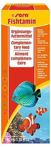 sera Fishtamin 100 ml - Das Extra an Vitaminen für mehr Vitalität - eine schmackhafte Emulsion aus 12 wertvollen Vitaminen zum Auftropfen auf das Futter oder ins Wasser