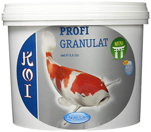 Aquaris Koi Profigranulat Mini   Nährstoffreiches Schwimmendes Fischfutter für Teichfische Klare Wasser Formel 5 6 L 1 96 kg