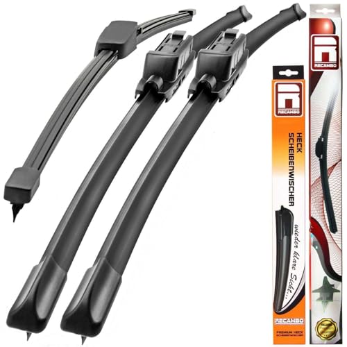 Recambo SCHEIBENWISCHER VORNE HINTEN kompatibel für VW CADDY III BJ 2004-2015 3er Set 600mm 475mm 400mm