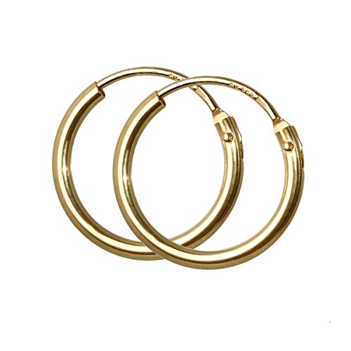 rund Creole Creolen 40x6mm Ohrringe Ohrschmuck 585 Gold Weißgold Goldohrringe