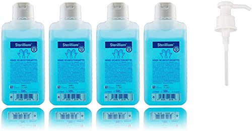 4x Sterillium 500ml Hände Desinfektionsmittel für sicheren effizienten hautverträglichen Infektionsschutz Pumpe