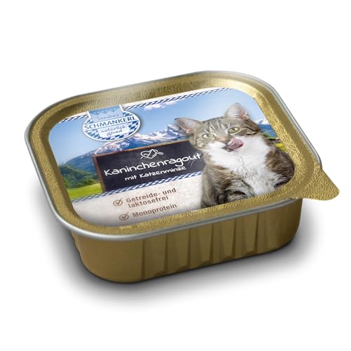 Sandras Schmankerl Nassfutter für Katzen Kaninchenragout 16 x 100g. getreidefrei Monoprotein