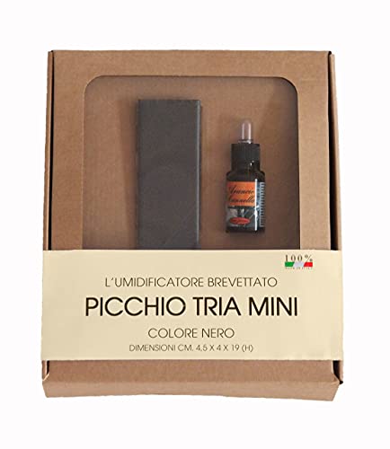 PICCHIO TRIA MINI in anthrazit lackiertem Edelstahl mit parfümierter Essenz für Öfen und Kamine mit Magnet entworfen von Firestyle