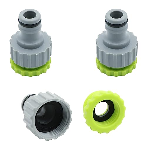 3 Stück Wasserhahnanschluss 1 2 Zoll 3 4 Zoll 2-in-1Schlauchadapter Wasserhahn Adapter Garten Hahnverbinder Wasserhahn anschluss Schlauchanschluss Set für Kunststoff Gartenschlauch Gewinde Anschluss