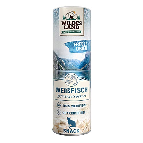 Wildes Land - Freeze Dried Snack für Katzen - Weißfisch - 16 g - artgerecht - 100% Weißfisch - schonende Gefriertrocknung - getreidefrei