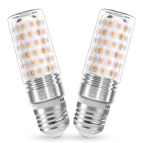Liyade LED Birne E27 10W LED Glühbirne Warmweiß 2700K 1400LM Glühbirne ersetzt 140W Halogenlampe E27 Lampe Maiskolben Leuchtmittel Kein Flackern Nicht Dimmbar AC 220-240V 2er Pack