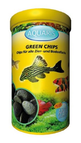 Aquaris Green Chips Aquarium Fischfutter für Welse Das Futter besteht aus sorgfältig ausgewählten Rohstoffen und zeichnet Sich durch Seine sehr Gute Bekömmlichkeit aus 125 g 250 ml