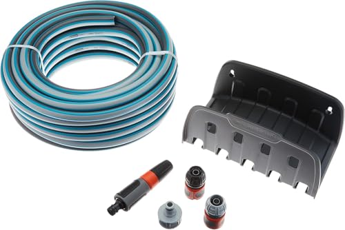 Gardena Wasserschlauchhalter Set 20m Textil-Schlauch türkis anthrazit 20 m