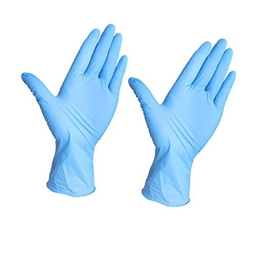 Colorful 1PC Einweg Handschuhe Blau Gummi Nitril-Handschuhe puderfreie Tätowierhandschuhe Mechaniker Kochhandschuhe Komfortable Blue M