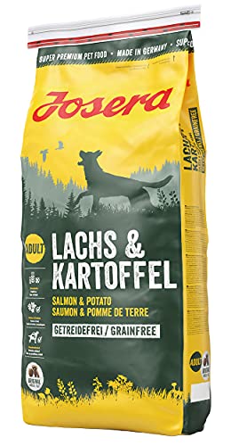 JOSERA Lachs Kartoffel 1x 15kg getreidefreies Hundefutter Lachsprotein als einzige tierische Proteinquelle Super Premium Trockenfutter ausgewachsene 1er Pac
