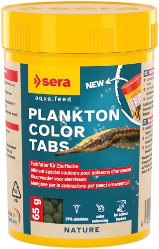sera Plankton Color Tabs 100 ml 65 g Sinkende Futtertabletten mit 7% Krill für die natürliche Farbentwicklung Für Welse Schmerlen Wirbellosen Mit 24% Spirulina Zooplankton