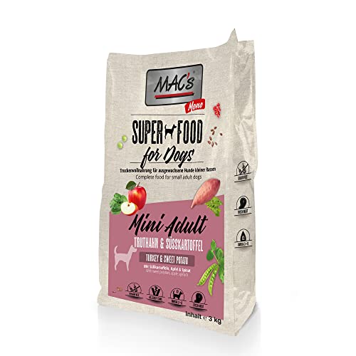 Mac s Dog Hundefutter Mono Mini Truthahn Trockenfutter 3kg glutenfrei getreidefrei