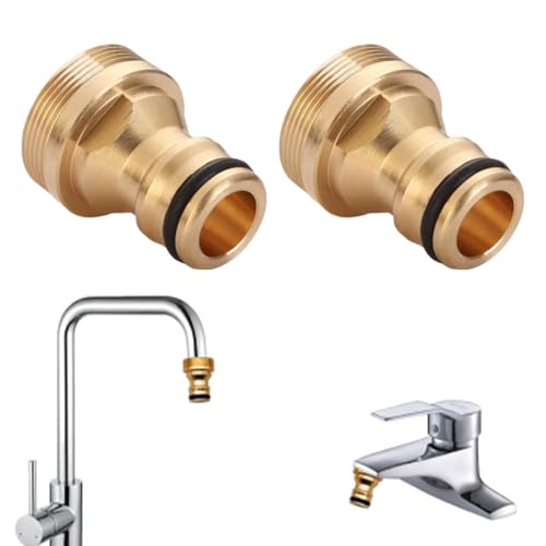 HAFRILY 2 Stück Adapter Wasserhahn Gartenschlauch Schlauchadapter 22-24mm Schlauchanschluss Wasserhahn Adapter Wasserhahn für Garten Schnellkupplung Gartenschlauch Anschluss